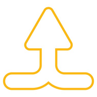 İnce çizgi vektör simge yukarı ok birleştirmek