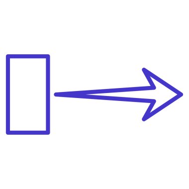 Çekme oku şu ince çizgi vektör simgesi