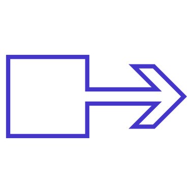 Çekme oku şu ince çizgi vektör simgesi