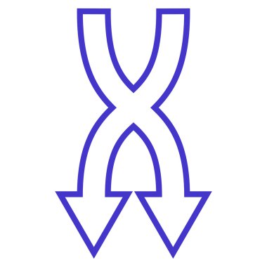 Kontur vektör simgesi aşağı okları shuffle