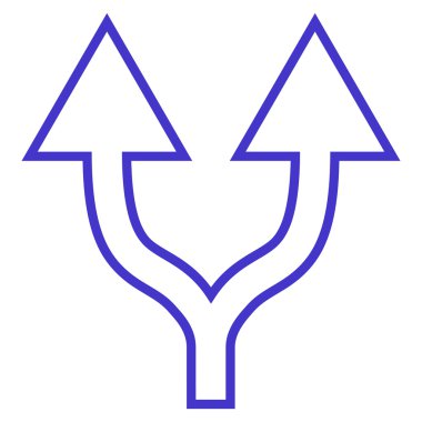 Kontur vektör simge yukarı kavşak ok