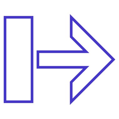 Çekme oku şu ince çizgi vektör simgesi