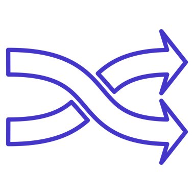 Okları yatay anahat vektör simge mix