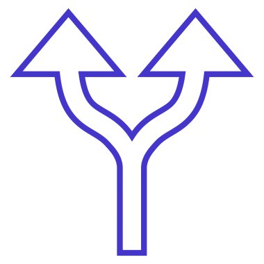 Anahat vektör simge yukarı okları bölme