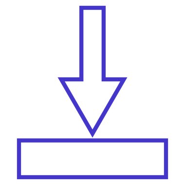 İnce çizgi vektör simgesi itmek