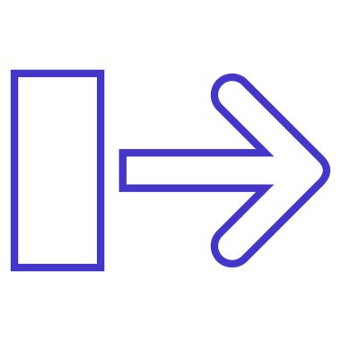 Çekme oku doğru anahat vektör simgesi