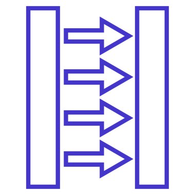 Basınç yatay kontur vektör simgesi