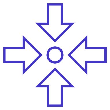 Basınç merkezi kontur vektör simgesi