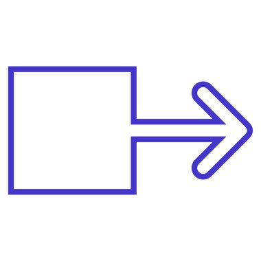 Çekme oku sağ kontur vektör simgesi