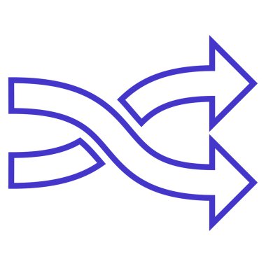 Okları yatay anahat vektör simge mix