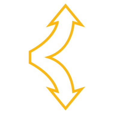 İnce çizgi aşağı yukarı seçim okları simge vektör