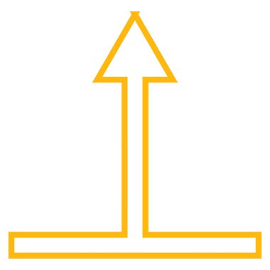 Kontur vektör simge yukarı ok bağlanmak