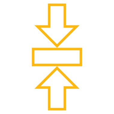 Basınç dikey anahat vektör simgesi