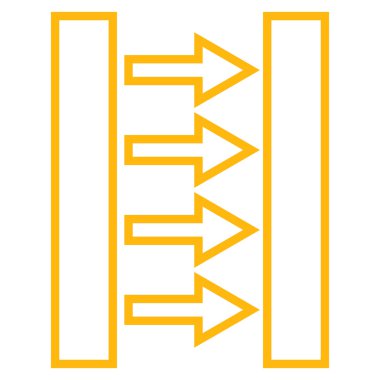 Basınç yatay kontur vektör simgesi