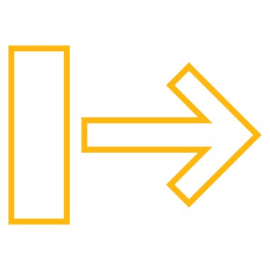 Çekme oku şu ince çizgi vektör simgesi