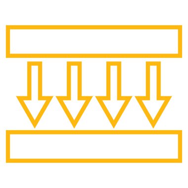 Basınç dikey anahat vektör simgesi