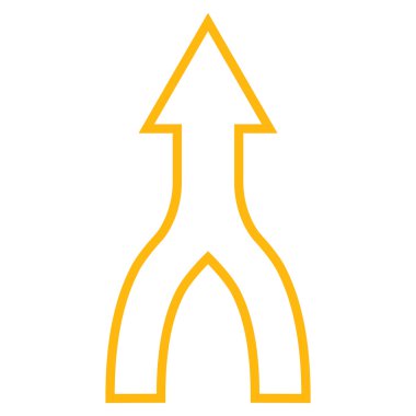 Kontur vektör simge yukarı ok birleştirmek