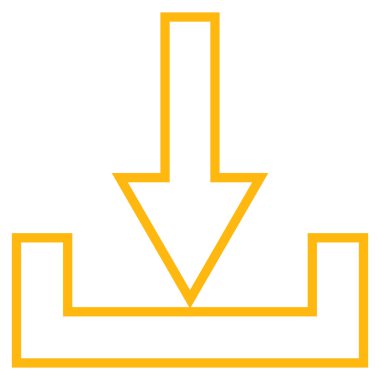 Yüklemeler ince çizgi vektör simgesi