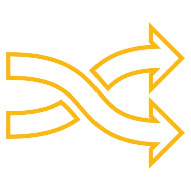 Okları yatay ince çizgi vektör simge mix