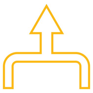 İnce çizgi vektör simge yukarı ok bağlanmak