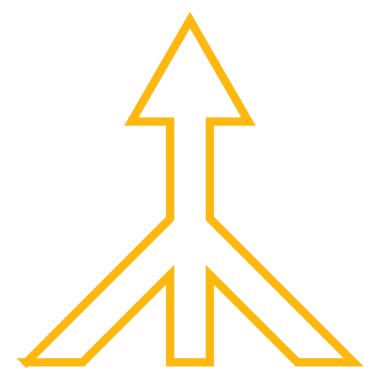 Anahat vektör simge yukarı ok birleştirme