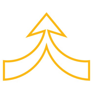 Kontur vektör simge yukarı ok birleştirmek