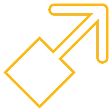 Anahat vektör simge yukarı sağa çekin