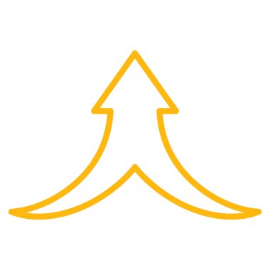 İnce çizgi vektör simge yukarı ok birleştirmek