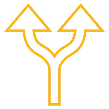 Anahat vektör simge yukarı okları bölme