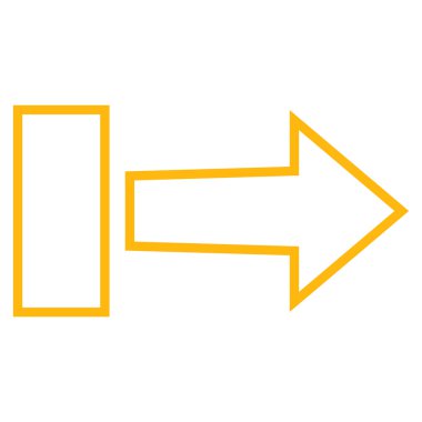 Çekme oku şu kontur vektör simgesi