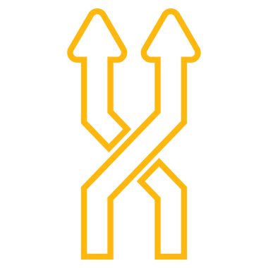 Oklar dikey kontur vektör simge mix