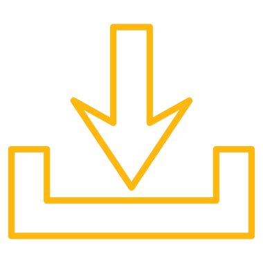 Yüklemeler ince çizgi vektör simgesi