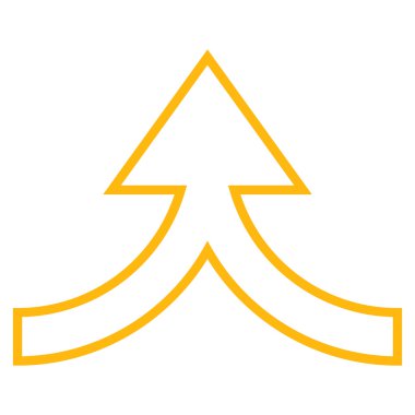 Kontur vektör simge yukarı bağlantı ok