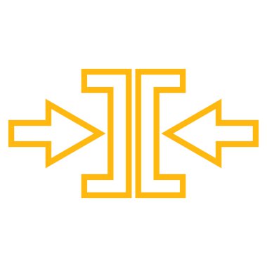 Basınç okları yatay kontur vektör simgesi