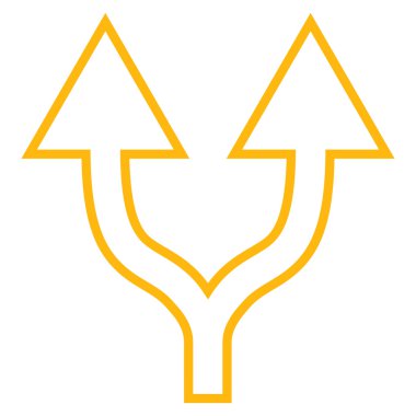 Anahat vektör simge yukarı kavşak ok