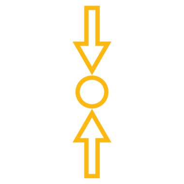 Basınç dikey anahat vektör simgesi