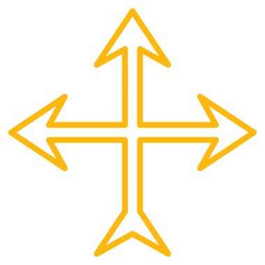 Kavşak okları vektör simge kontur