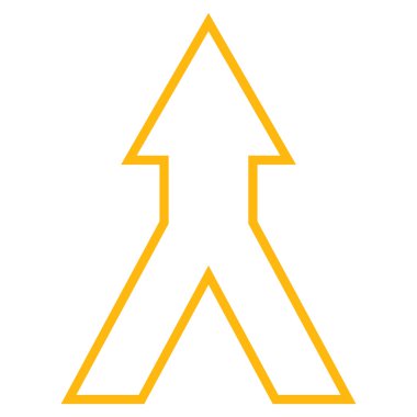 Kontur vektör simge yukarı ok bağlanmak