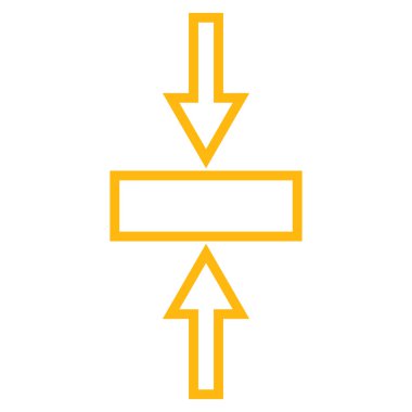 Basınç dikey kontur vektör simgesi