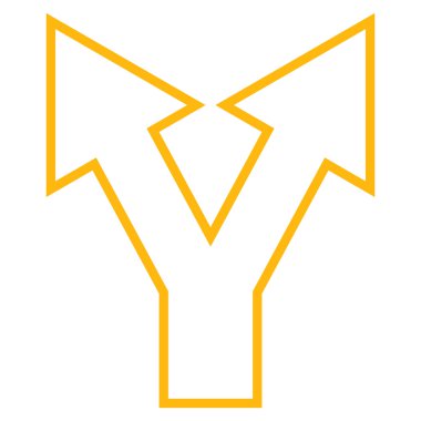 Anahat vektör simge yukarı kavşak ok