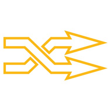 Okları yatay ince çizgi vektör simge mix