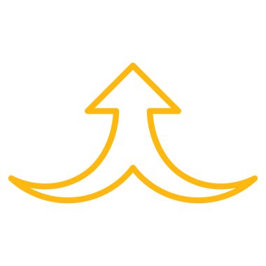 Anahat vektör simge yukarı birlikte ok