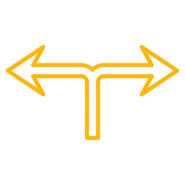 Ok sol şu ince çizgi vektör simgesi bölmek