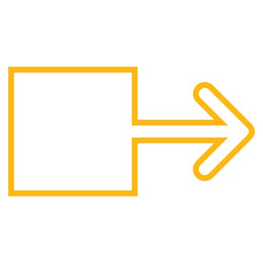 Çekme oku sağ kontur vektör simgesi