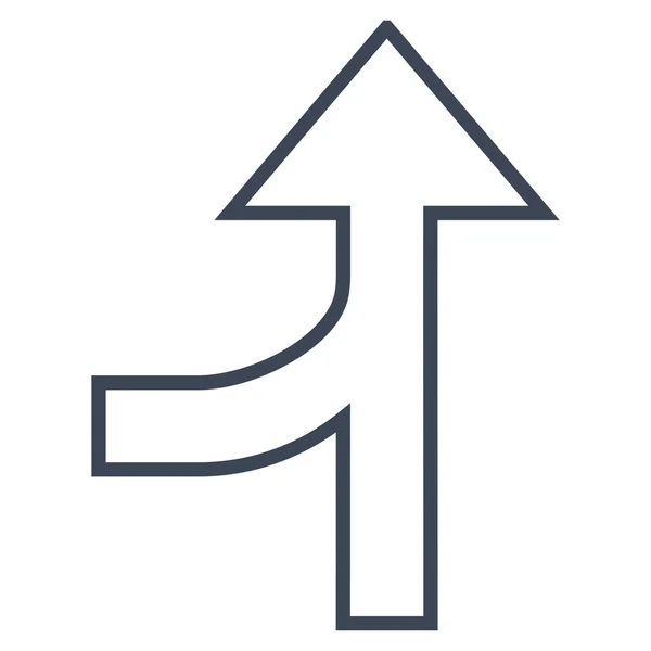 Flecha de conexión hacia arriba Vector de trazo Icono — Vector de stock