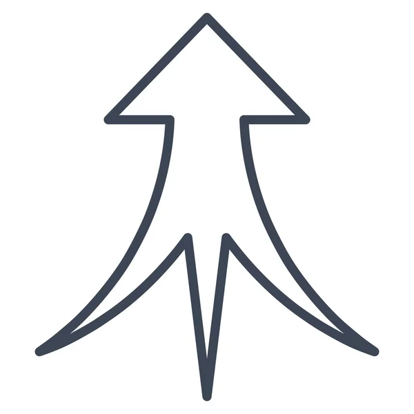 Combinar flecha arriba contorno Vector icono — Vector de stock