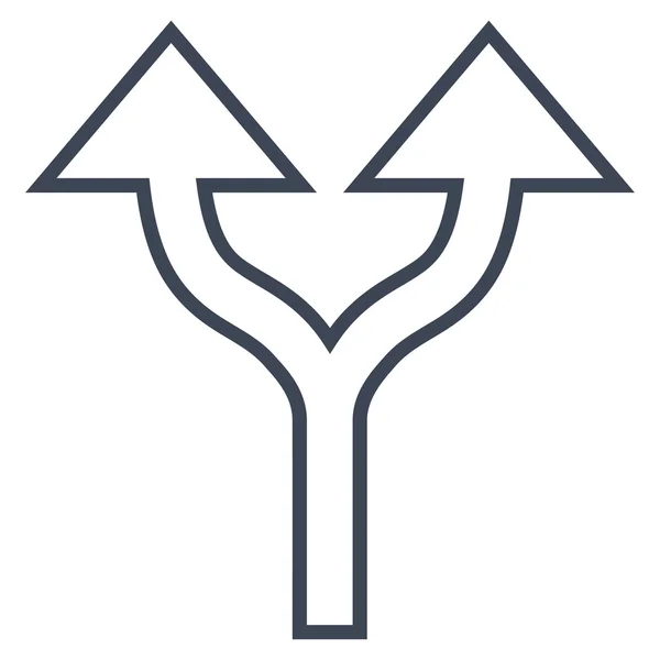 Dividir las flechas hacia arriba línea delgada Vector icono — Vector de stock