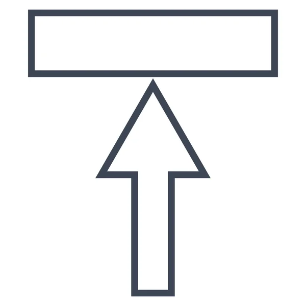 Empuje hacia arriba la línea delgada Vector icono — Vector de stock