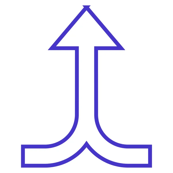 Flecha de conexión Contorno ascendente Vector Icono — Archivo Imágenes Vectoriales