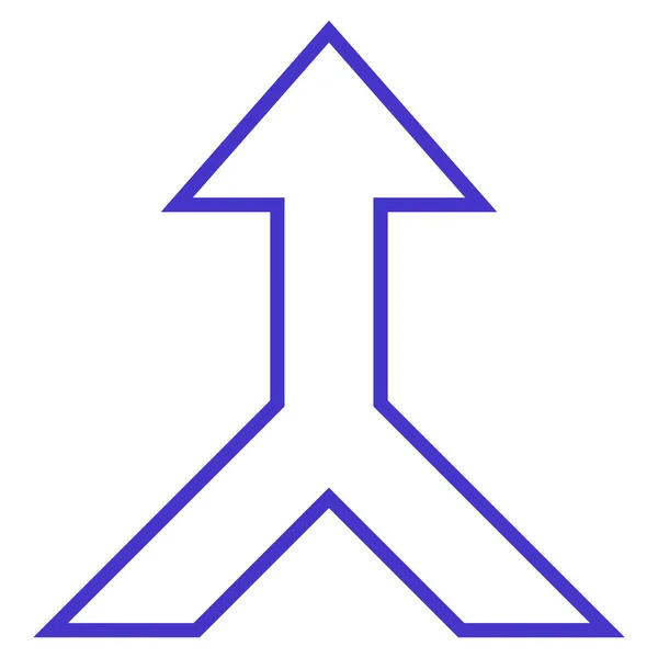 Pfeil nach oben Konturvektorsymbol kombinieren — Stockvektor